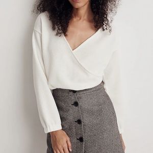 Madewell Ottoman Knit Wrap Top